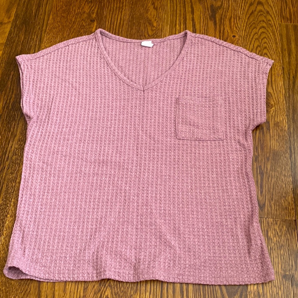 SHEIN waffle knit top